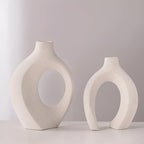 Elegant Duo of Abstract Ceramic Vases