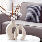 Elegant Duo of Abstract Ceramic Vases