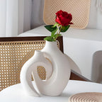Elegant Duo of Abstract Ceramic Vases