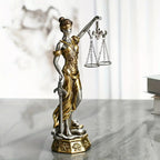 Elegant Justice Figure in Resin for Timeless Decor