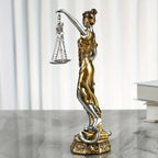 Elegant Justice Figure in Resin for Timeless Decor