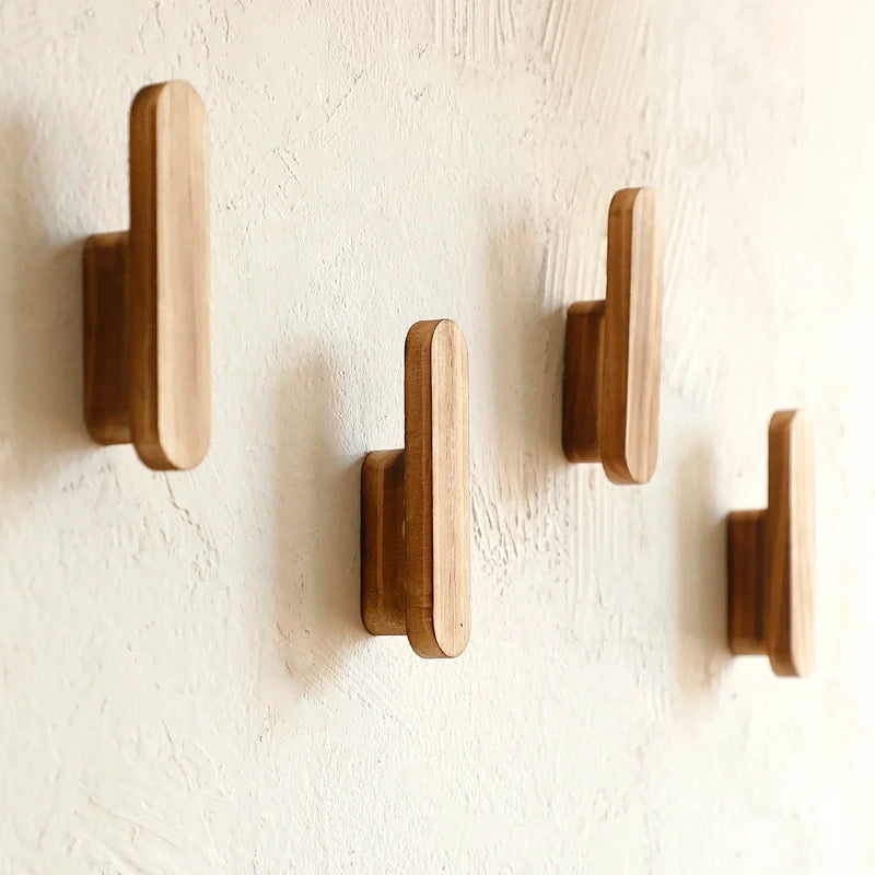 Chic Natural Wood Wall Hook for Modern Spaces