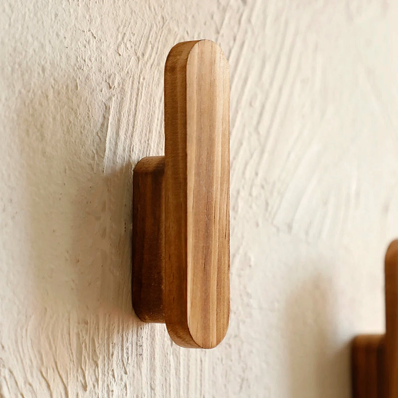 Chic Natural Wood Wall Hook for Modern Spaces