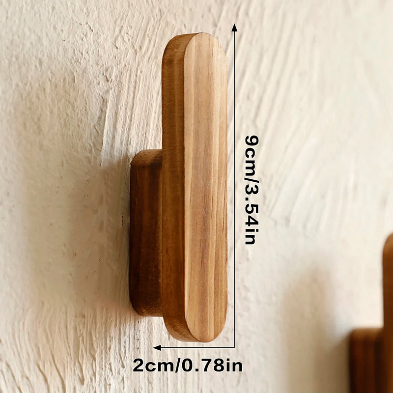 Chic Natural Wood Wall Hook for Modern Spaces
