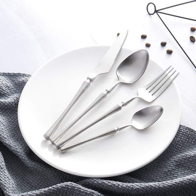 Elegant Satin Finish Stainless Steel Cutlery Collection