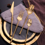 Elegant Satin Finish Stainless Steel Cutlery Collection