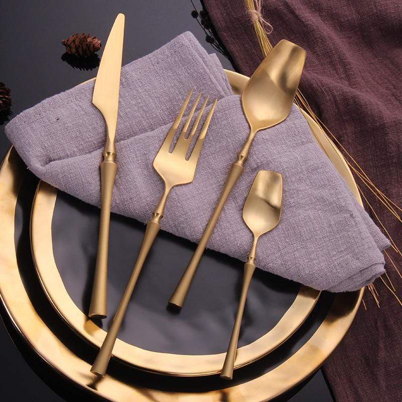 Elegant Satin Finish Stainless Steel Cutlery Collection