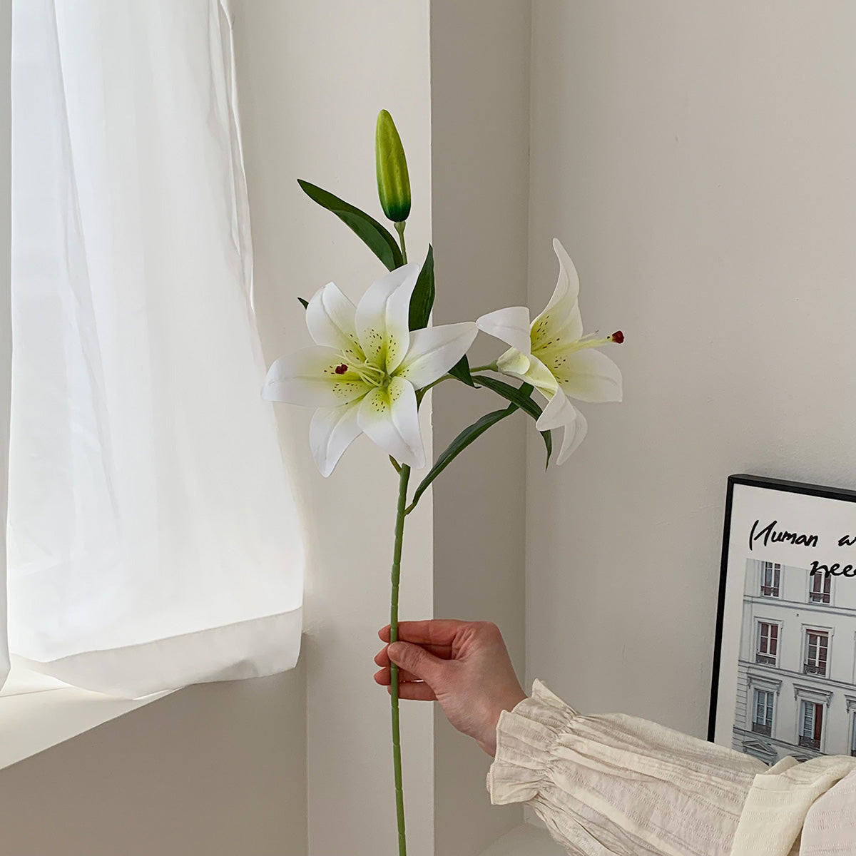 Elegant Silk Lily Stem for Timeless Décor