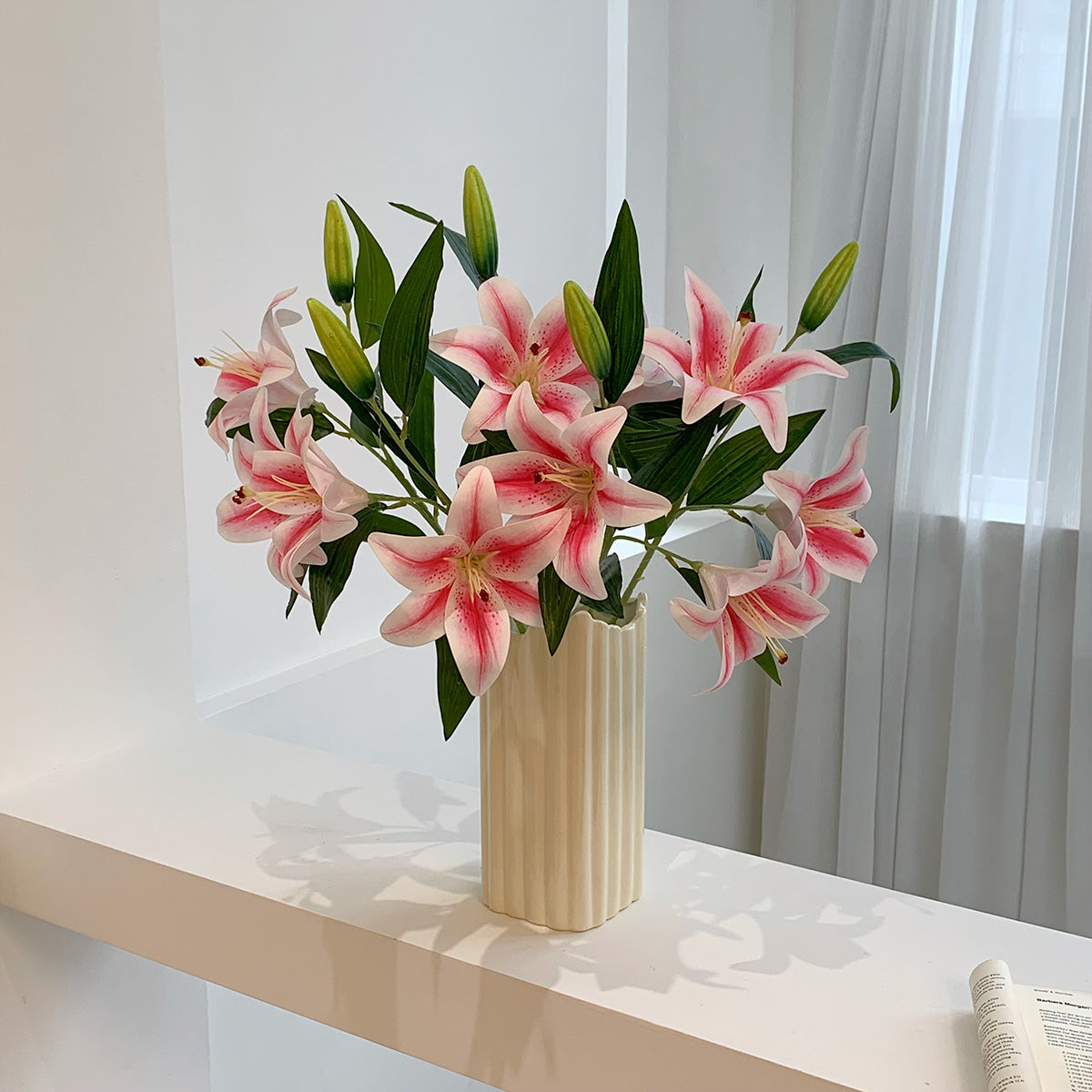 Elegant Silk Lily Stem for Timeless Décor