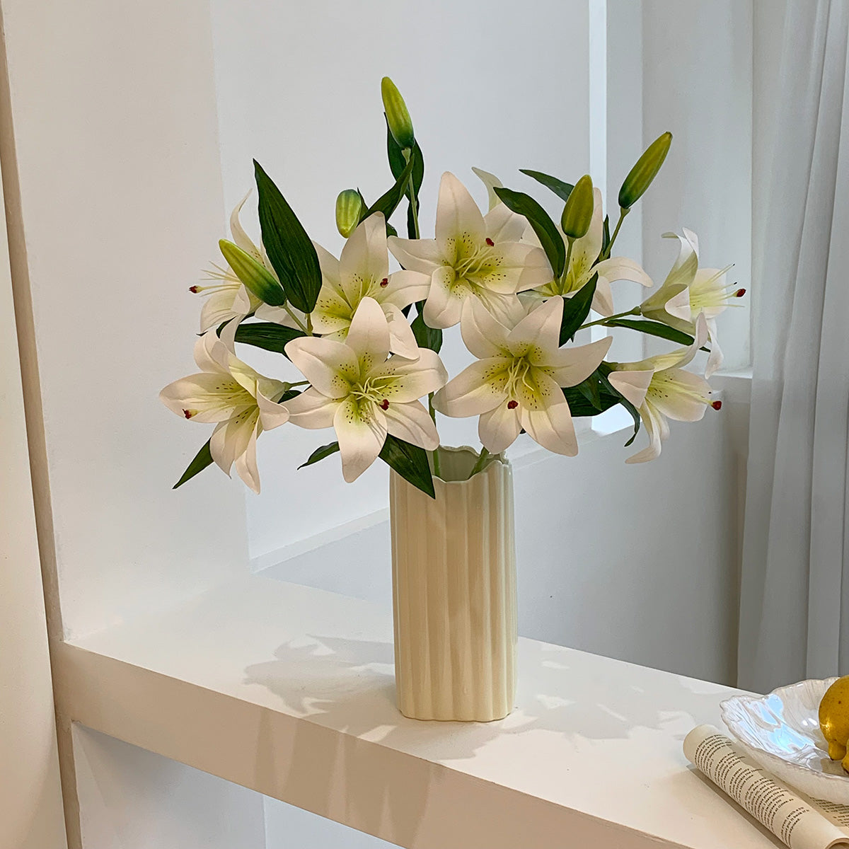 Elegant Silk Lily Stem for Timeless Décor