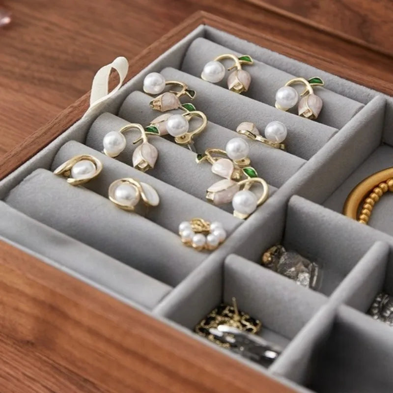 Elegant Solid Wood Jewelry Organizer
