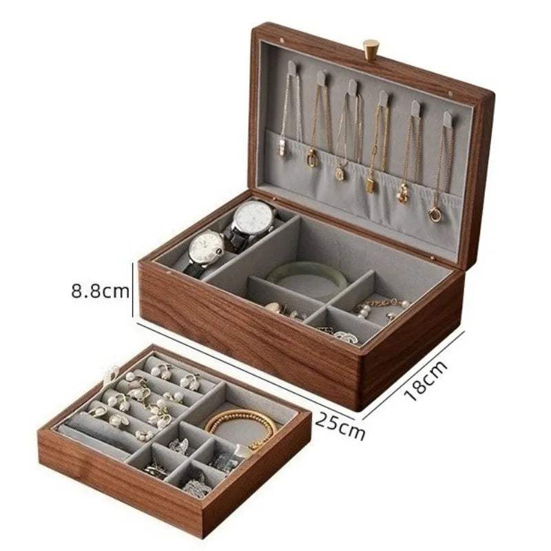 Elegant Solid Wood Jewelry Organizer