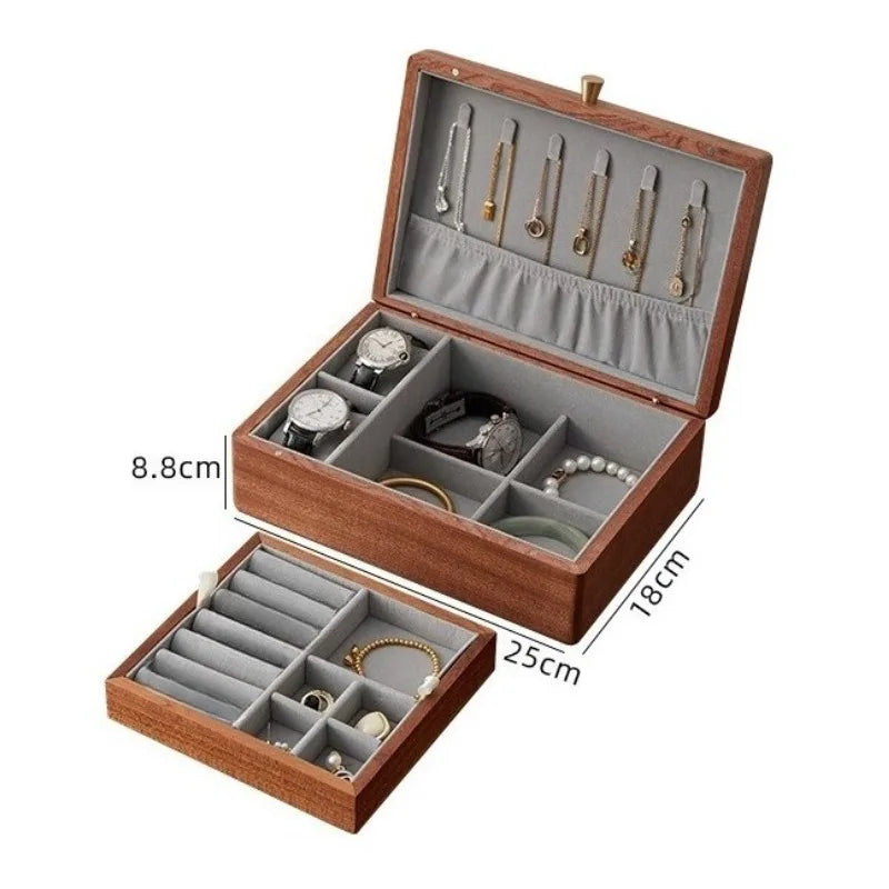 Elegant Solid Wood Jewelry Organizer