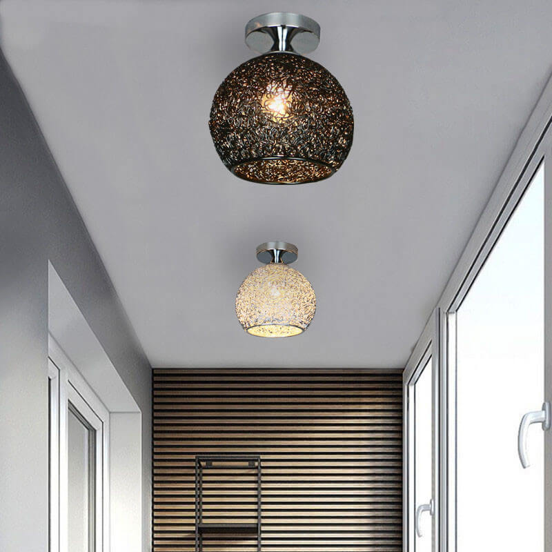 Elegant Textured Semi-Flush Mount Ceiling Fixture