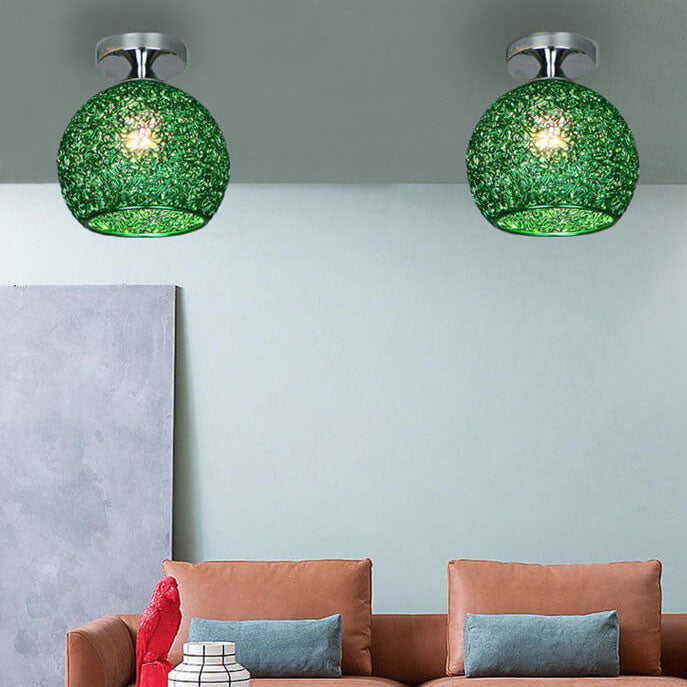 Elegant Textured Semi-Flush Mount Ceiling Fixture