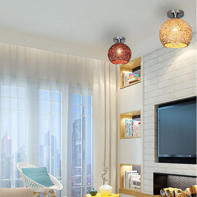 Elegant Textured Semi-Flush Mount Ceiling Fixture