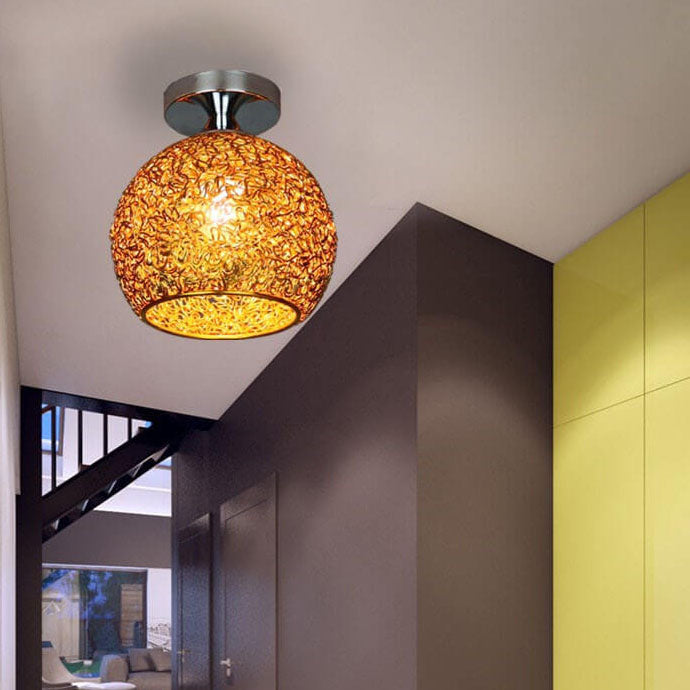 Elegant Textured Semi-Flush Mount Ceiling Fixture