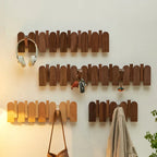 Elegant Walnut Wall Coat Organizer