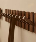 Elegant Walnut Wall Coat Organizer