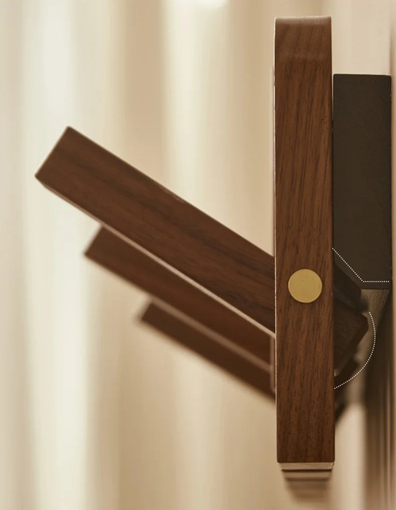 Elegant Walnut Wall Coat Organizer