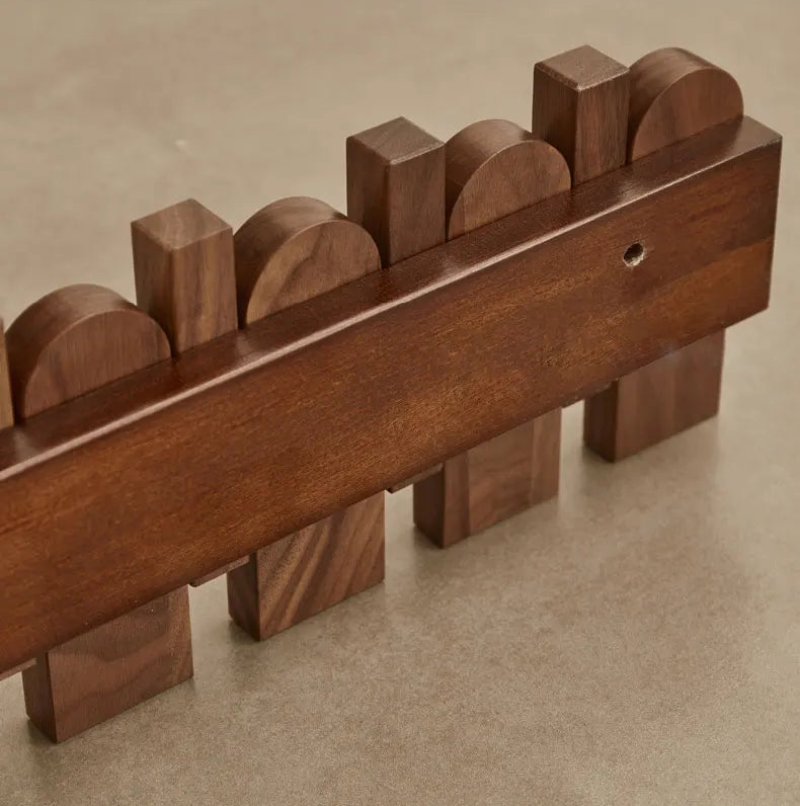 Elegant Walnut Wall Coat Organizer