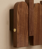 Elegant Walnut Wall Coat Organizer