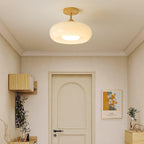 Elegant Natural Wood Semi-Flush Ceiling Light Fixture