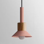 Chic Wooden Cone Pendant Light for Modern Spaces