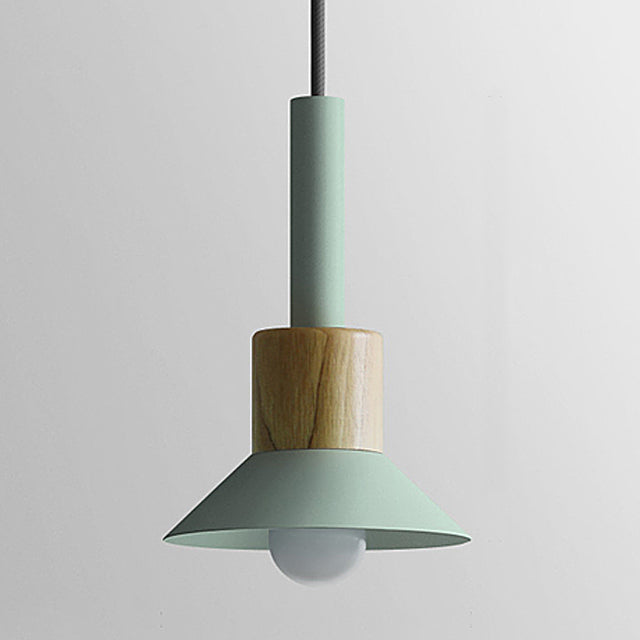 Chic Wooden Cone Pendant Light for Modern Spaces