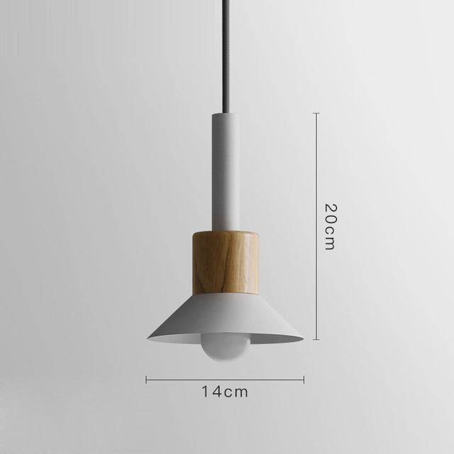 Chic Wooden Cone Pendant Light for Modern Spaces