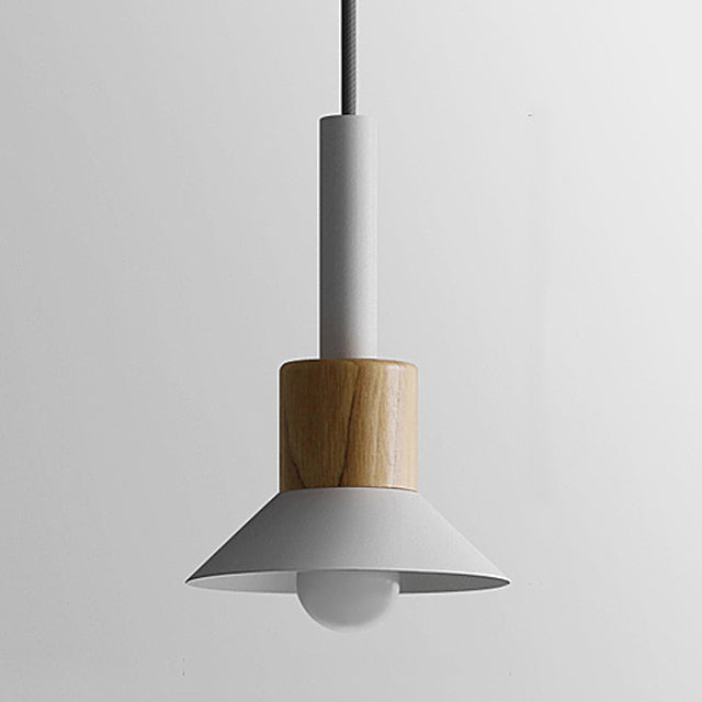 Chic Wooden Cone Pendant Light for Modern Spaces