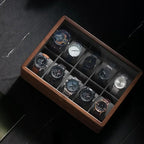 Elegant Wooden Timepiece Display and Storage Solution
