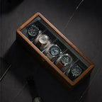 Elegant Wooden Timepiece Display and Storage Solution