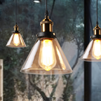 Brass Fitting Tinted Glass Pendant Light for Hanging Decor