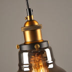 Brass Fitting Tinted Glass Pendant Light for Hanging Decor