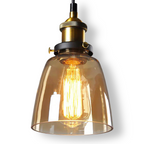 Brass Fitting Tinted Glass Pendant Light for Hanging Decor