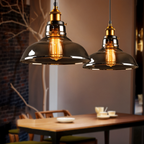 Brass Fitting Tinted Glass Pendant Light for Hanging Decor