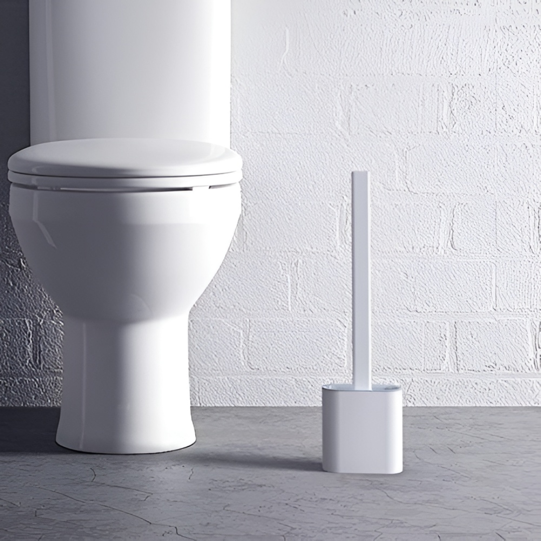 Compact Bathroom Holder with Toilet Brush for Cleaning