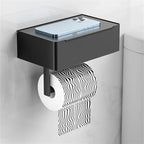 Free-Standing Toilet Paper Holder | Stylish Metal Construction | Contemporary Bath Accessory