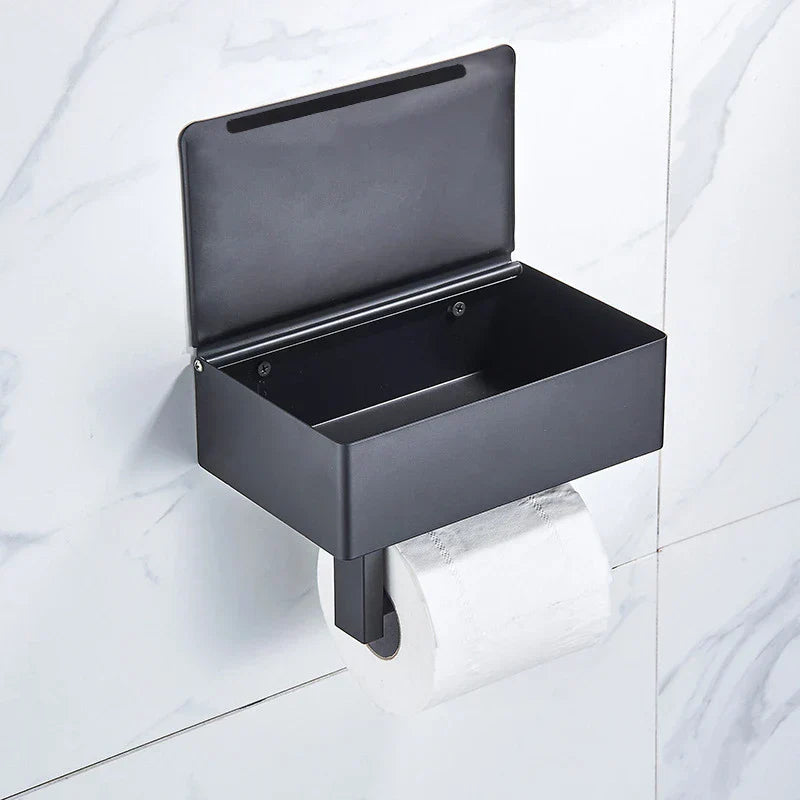 Free-Standing Toilet Paper Holder | Stylish Metal Construction | Contemporary Bath Accessory