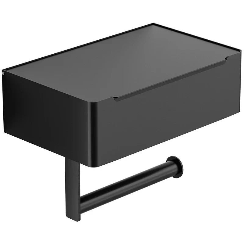 Free-Standing Toilet Paper Holder | Stylish Metal Construction | Contemporary Bath Accessory