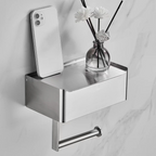 Free-Standing Toilet Paper Holder | Stylish Metal Construction | Contemporary Bath Accessory