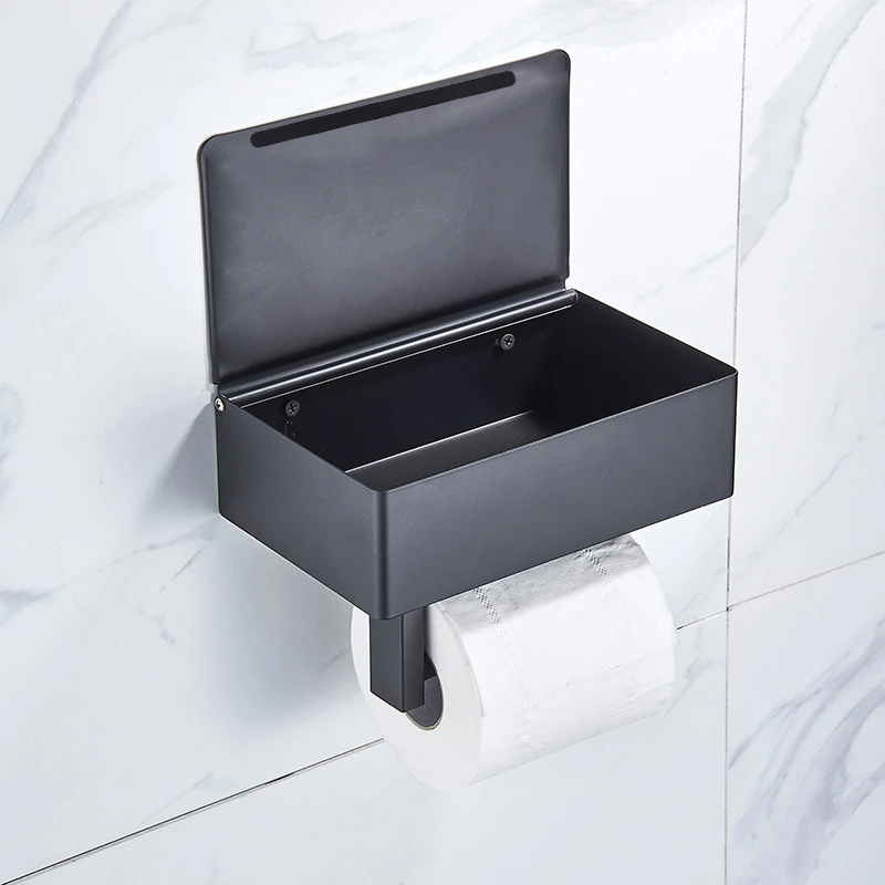Free-Standing Toilet Paper Holder | Stylish Metal Construction | Contemporary Bath Accessory