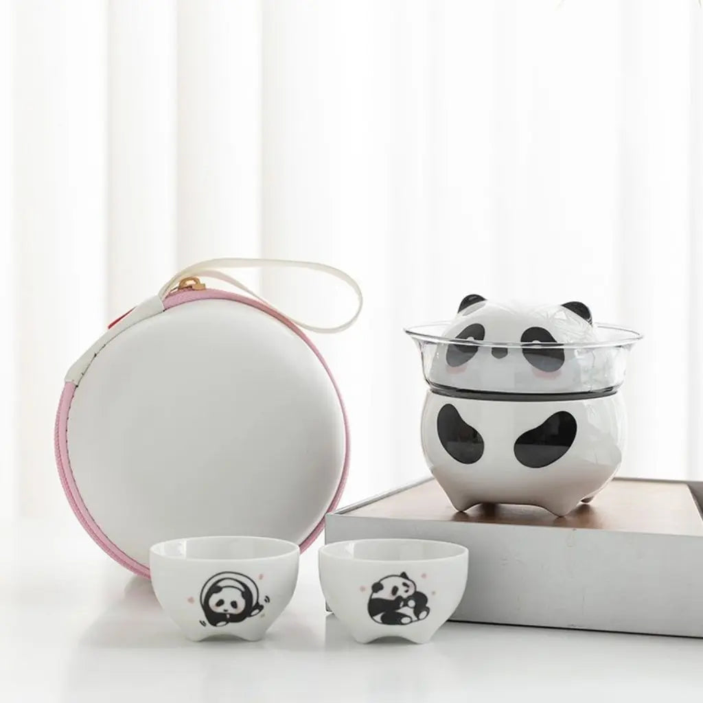 Whimsical Travel Tea Set with Charming Cups