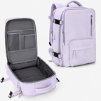 Carry-On Backpack for Travel with Laptop Compartment and Shoe Pocket