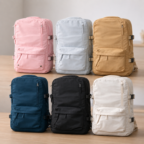 Carry-On Backpack for Travel with Laptop Compartment and Shoe Pocket