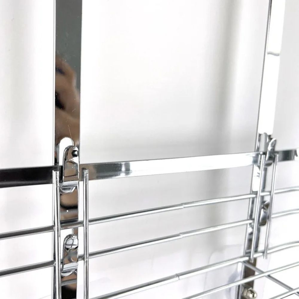 Shower Caddy with Iron Frame - Easy Installation Without Tools