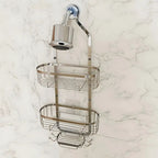 Shower Caddy with Iron Frame - Easy Installation Without Tools
