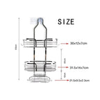 Shower Caddy with Iron Frame - Easy Installation Without Tools