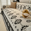 Reversible Sofa Protector - Soft Chenille Fabric, Tribal Pattern